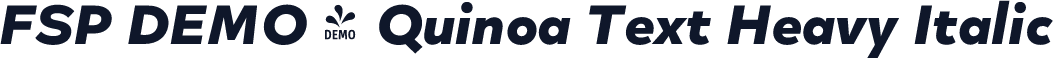 FSP DEMO - Quinoa Text Heavy Italic