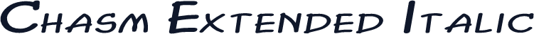 Chasm Extended Italic