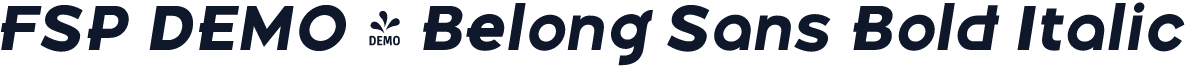 FSP DEMO - Belong Sans Bold Italic