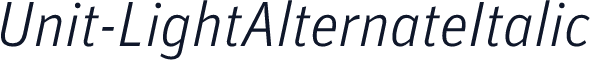 Unit-LightAlternateItalic