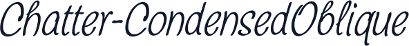 ☞Chatter-CondensedOblique