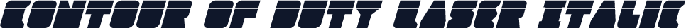 Contour of Duty Laser Italic
