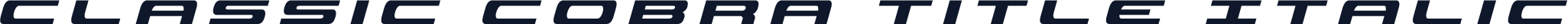 Classic Cobra Title Italic