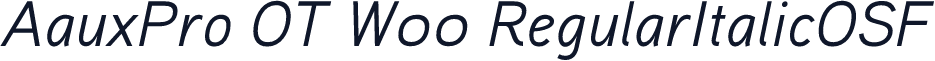 AauxPro OT W00 RegularItalicOSF