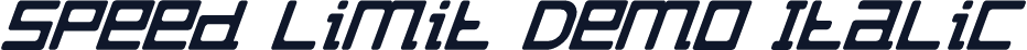 Speed Limit Demo Italic