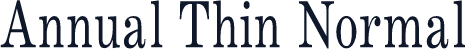 Annual Thin Normal