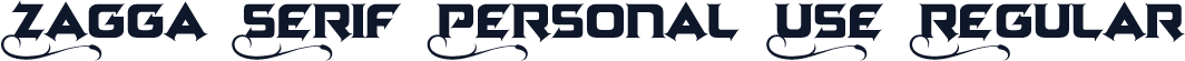 Zagga Serif Personal Use Regular