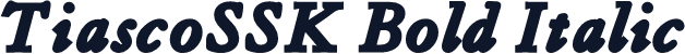 TiascoSSK Bold Italic