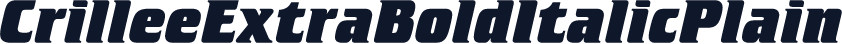 CrilleeExtraBoldItalicPlain