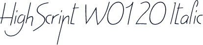 HighScript W01 20 Italic