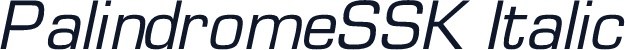 PalindromeSSK Italic