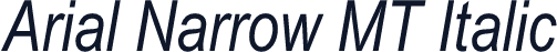 Arial Narrow MT Italic