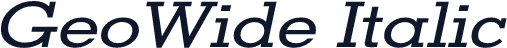 GeoWide Italic