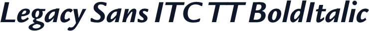 Legacy Sans ITC TT BoldItalic