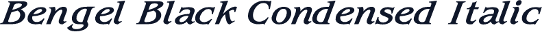 Bengel Black Condensed Italic