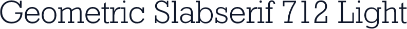 Geometric Slabserif 712 Light