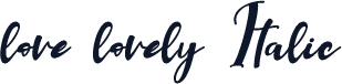 love lovely Italic