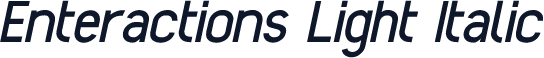 Enteractions Light Italic