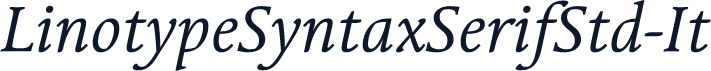 LinotypeSyntaxSerifStd-It