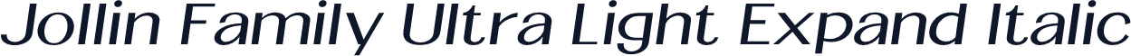 Jollin Family Ultra Light Expand Italic
