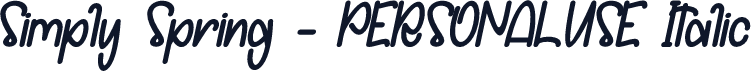 Simply Spring - PERSONALUSE Italic