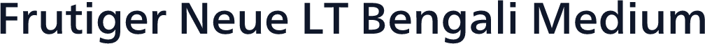 Frutiger Neue LT Bengali Medium