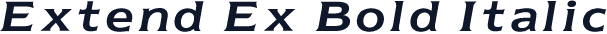 Extend Ex Bold Italic