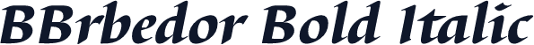 BBrbedor Bold Italic