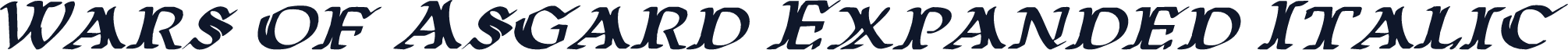 Wars of Asgard Expanded Italic