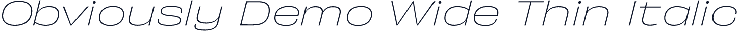 Obviously Demo Wide Thin Italic
