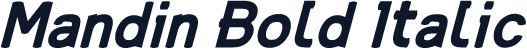Mandin Bold Italic