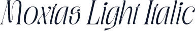 Moxtas Light Italic