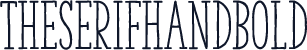 ☞TheSerifHandBold