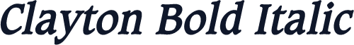 Clayton Bold Italic