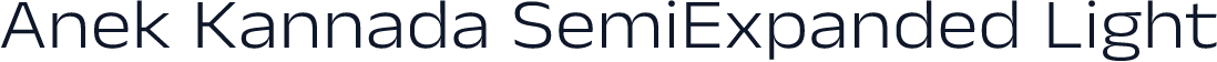Anek Kannada SemiExpanded Light