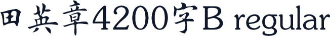 田英章4200字B regular