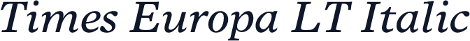 Times Europa LT Italic