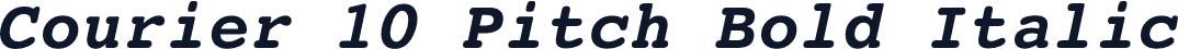 Courier 10 Pitch Bold Italic
