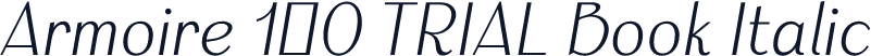 Armoire 1.0 TRIAL Book Italic