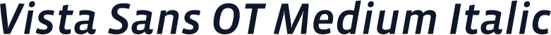 Vista Sans OT Medium Italic