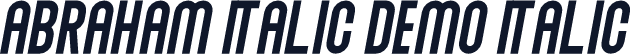 Abraham Italic Demo Italic