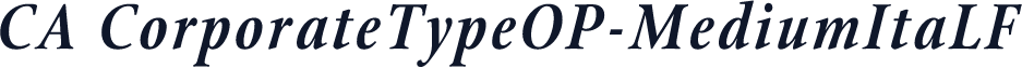 CA CorporateTypeOP-MediumItaLF