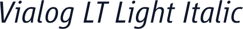 Vialog LT Light Italic