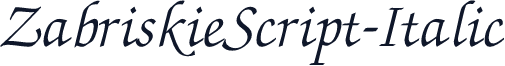 ZabriskieScript-Italic