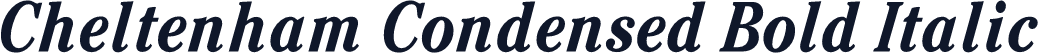 Cheltenham Condensed Bold Italic
