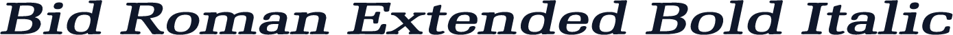 Bid Roman Extended Bold Italic