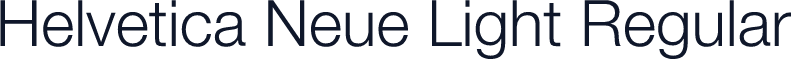 Helvetica Neue Light Regular
