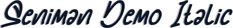 Seniman Demo Italic
