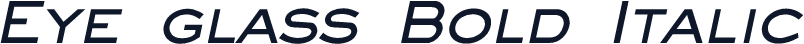 Eye glass Bold Italic