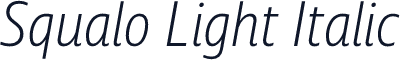 Squalo Light Italic
